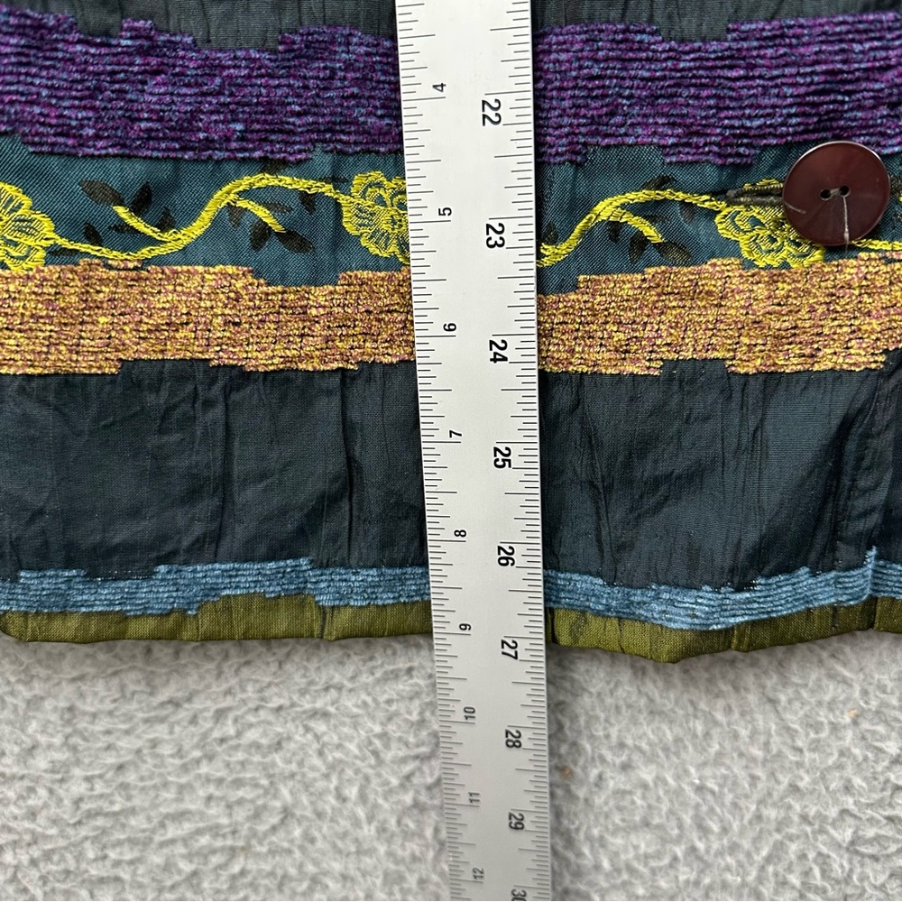 Koret Dress Floral Patchwork Textured Blazer Jacket Boho Art To Wear Women's 14 - Picture 10 of 10